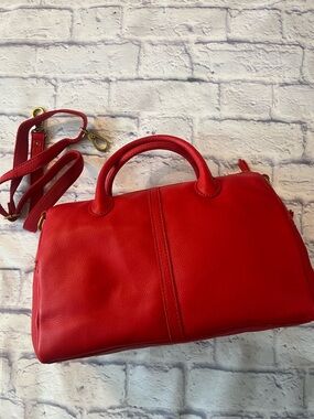 Fossil Erik satchel red color NWOT